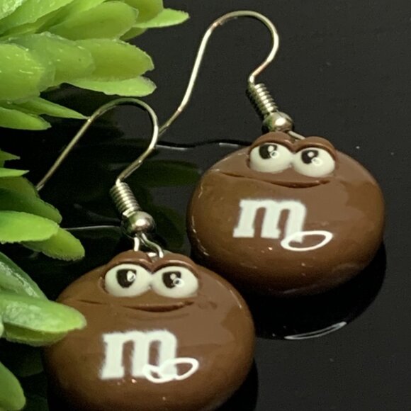 M & M Earring, Candy Earring, Funny Food Earring, Gift Idea, Silly Earring - Picture 5 of 5